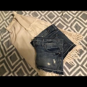 Never worn 7 for all mankind jean shorts